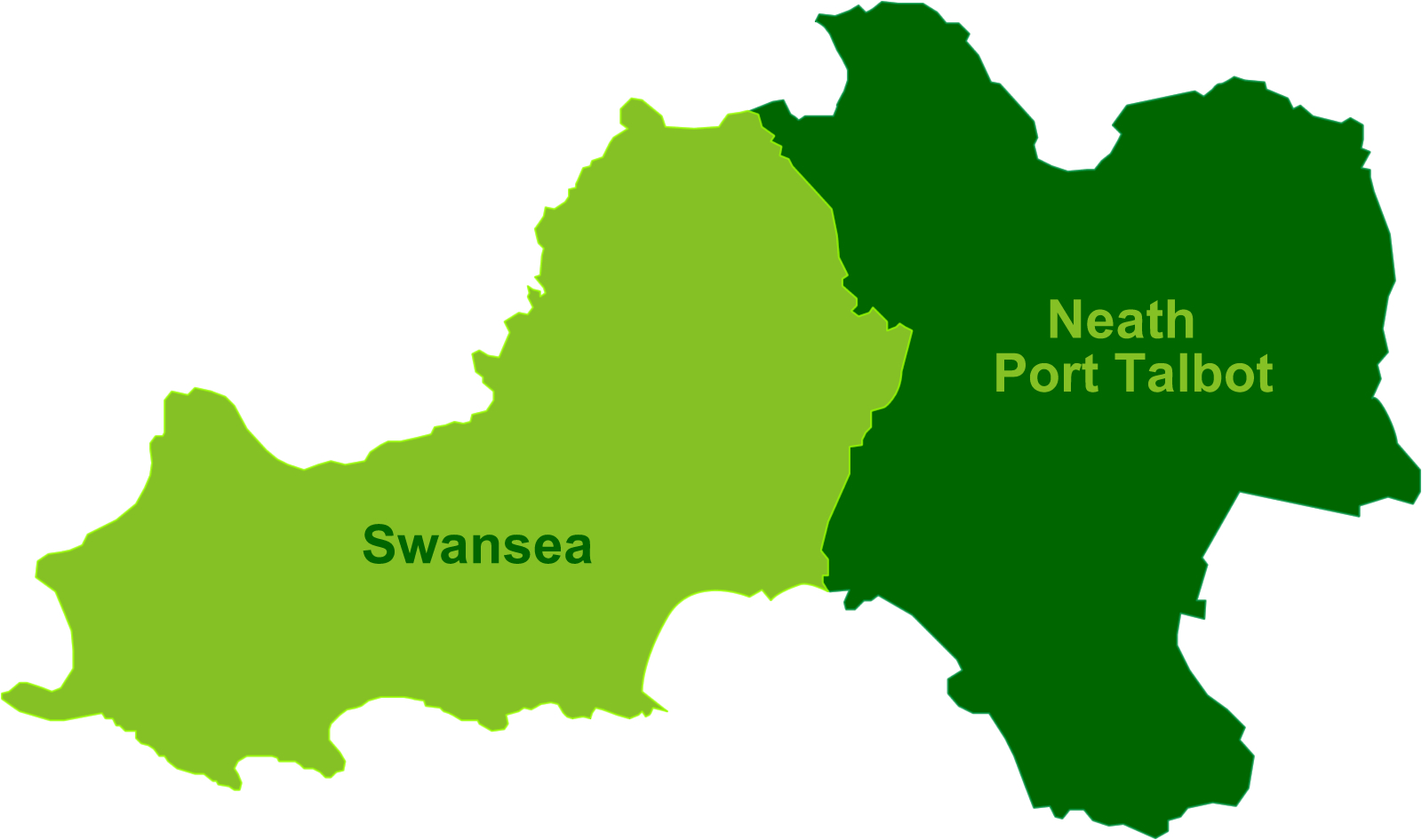 swansea and neath port talbot map